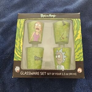 Rick and Morty set of 4 shot glasses